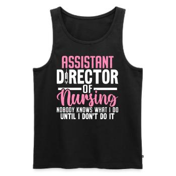 Directrice adjointe des soins infirmiers Infirmière infirmière ADON RN - Débardeur bio Premium Homme - noir - Devant - Michal (187cm)