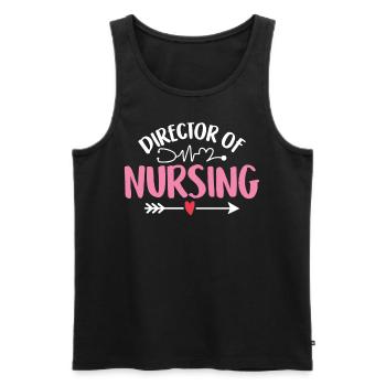 Directeur des soins infirmiers Drôle RN Infirmière en soins de santé - Débardeur bio Premium Homme - noir - Devant - Michal (187cm)