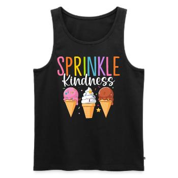 Streusel Freundlichkeit Lustiges Eis Gelato Gefroren - Männer Premium Bio Tank Top - Schwarz - Vorne - AI Model Male 178 light (178cm)