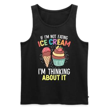Lustiges Eis Gelato Sommer Snacks Feinschmecker - Männer Premium Bio Tank Top - Schwarz - Vorne - AI Model Male 178 light (178cm)