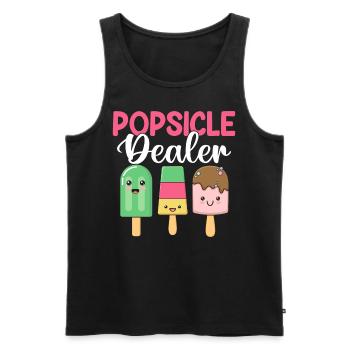 Eis am Stiel Händler Eis Pop Gefrorenes Dessert Lustiges Eis - Männer Premium Bio Tank Top - Schwarz - Vorne - AI Model Male 178 light (178cm)