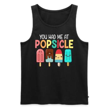 Eis am Stiel Lustiges Eis Gefrorenes Dessert Eis - Männer Premium Bio Tank Top - Schwarz - Vorne - AI Model Male 178 light (178cm)