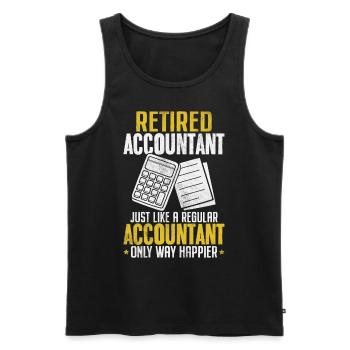 Comptable à la retraite Drôle de comptable Comptable - Débardeur bio Premium Homme - noir - Devant - Michal (187cm)