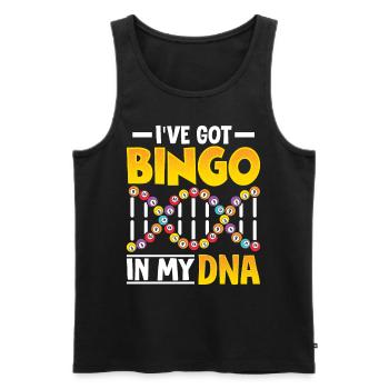 J’ai le bingo dans mon ADN Funny Gamblers DNA Bingo - Débardeur bio Premium Homme - noir - Devant - AI Model Male 178 light (178cm)
