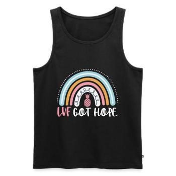 IVF Got Hope Funny IVF Boho Rainbow Infertility - Men's Premium Organic Tank Top - black - Front - AI Model Male 178 light (178cm)