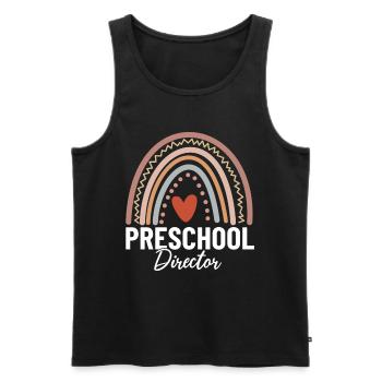 Preschool Director Funny Boho Pre K Childcare - Men's Premium Organic Tank Top - black - Front - Michal (187cm)