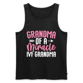 Oma Von A Miracle IVF Oma Lustiges Ei - Männer Premium Bio Tank Top - Schwarz - Vorne - Michal (187cm)