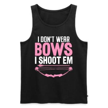 Ich trage keine Bögen, ich schieße sie lustiger Pfeil - Männer Premium Bio Tank Top - Schwarz - Vorne - Michal (187cm)