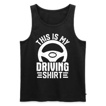 Das ist mein Fahrer für den lustigen Führerschein - Männer Premium Bio Tank Top - Schwarz - Vorne - Michal (187cm)