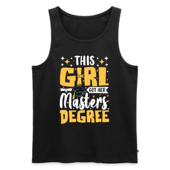 Lustige Masterklasse 2024 MBA Damen Masters - Männer Premium Bio Tank Top - Schwarz - Vorne - AI Model Male 178 light (178cm)