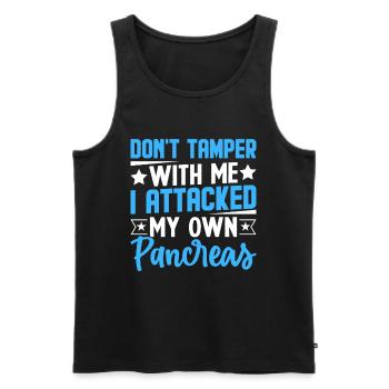 Lustiges Diabetes-Bewusstsein Nutzlose Bauchspeicheldrüse - Männer Premium Bio Tank Top - Schwarz - Vorne - Michal (187cm)