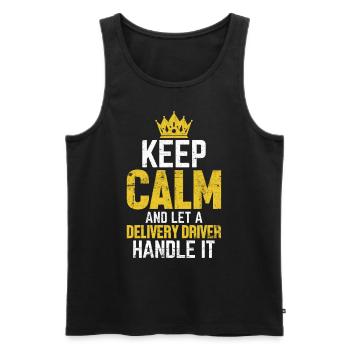 Let A Delivery Driver Handle It Funny Delivery - Men's Premium Organic Tank Top - black - Front - AI Model Male 178 light (178cm)