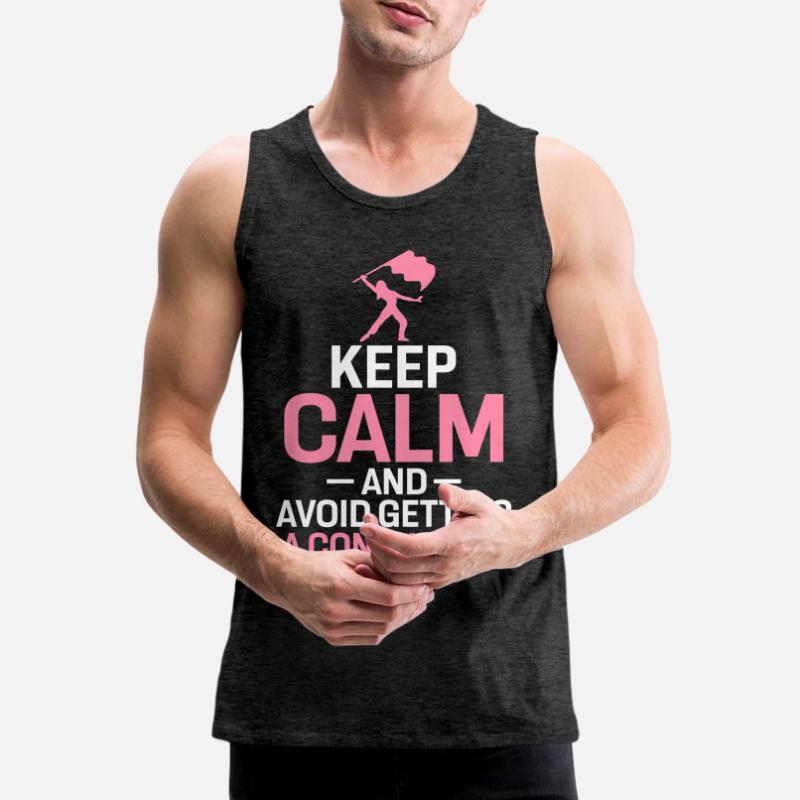 Keep Calm and Avoid Getting A Concussion Funny Men's Premium Organic Tank Top
