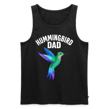 colibri papa nectar oiseau observation drôles d’oiseaux - Débardeur bio Premium Homme - noir - Devant - Michal (187cm)