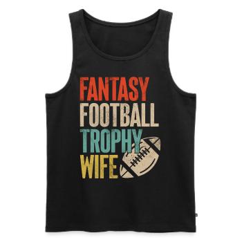 Fantasy Football Trophée Femme Rétro FFL Football - Débardeur bio Premium Homme - noir - Devant - AI Model Male 178 light (178cm)