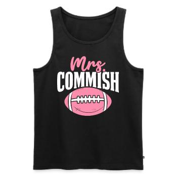 Mrs Commish Commissioner FFL Girls Fantasy - Men's Premium Organic Tank Top - black - Front - AI Model Male 178 light (178cm)