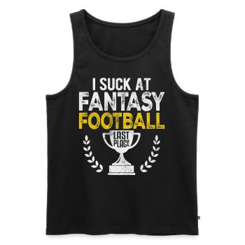 Je suis nul à Fantasy Football Dernier Plast Drôle FFL - Débardeur bio Premium Homme - noir - Devant - AI Model Male 178 light (178cm)