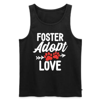 Lustiges Pflegetier Aktivist Tierheim Tierheim Tier - Männer Premium Bio Tank Top - Schwarz - Vorne - Michal (187cm)