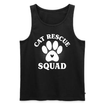 Cat Rescue Squad Tierschutz-Tierheim - Männer Premium Bio Tank Top - Schwarz - Vorne - AI Model Male 178 light (178cm)