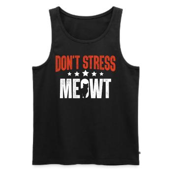 Don't Stress Meowt Funny Foster Cat Rescue Tier - Männer Premium Bio Tank Top - Schwarz - Vorne - AI Model Male 178 light (178cm)