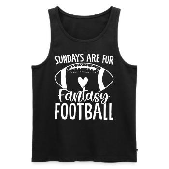 Sundays Are For Fantasy Football Commish FFL - Men's Premium Organic Tank Top - black - Front - AI Model Male 178 light (178cm)