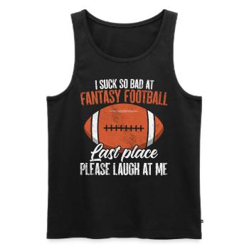 Je suis tellement nul à Fantasy Football Funny FFL Draft - Débardeur bio Premium Homme - noir - Devant - AI Model Male 178 light (178cm)