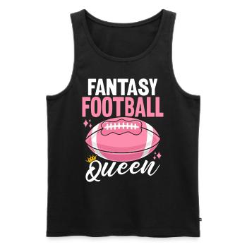 Fantasy Football Queen FFL Girls Commish Draft - Men's Premium Organic Tank Top - black - Front - AI Model Male 178 light (178cm)