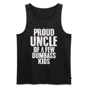 Oncle fier de quelques enfants Dumbass Drôle Dumbass - Débardeur bio Premium Homme - noir - Devant - Michal (187cm)