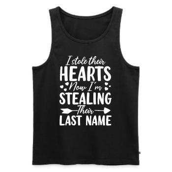 Adoptive Parents Gotcha Day Foster Care Funny - Men's Premium Organic Tank Top - black - Front - Michal (187cm)