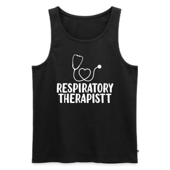 Atemtherapeut Peds RT Respiratory - Männer Premium Bio Tank Top - Schwarz - Vorne - AI Model Male 178 light (178cm)