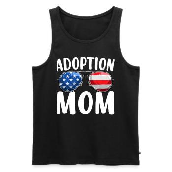 Adoption Maman USA Drapeau Lunettes de soleil Famille d’accueil - Débardeur bio Premium Homme - noir - Devant - Michal (187cm)