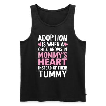 Adoption Is When A Child Funny Gotcha Day - Men's Premium Organic Tank Top - black - Front - AI Model Male 178 light (178cm)