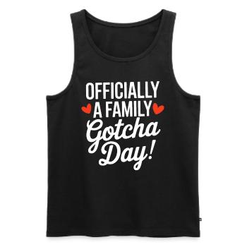 Officially A Family Gotcha Day Foster Adoptive - Men's Premium Organic Tank Top - black - Front - AI Model Male 178 light (178cm)