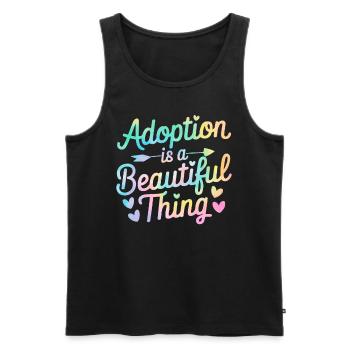 Adoption Ist Eine Schöne Sache Tie Dye Lustig - Männer Premium Bio Tank Top - Schwarz - Vorne - Michal (187cm)