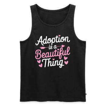 L’adoption est une belle chose : les liens familiaux - Débardeur bio Premium Homme - noir - Devant - AI Model Male 178 light (178cm)