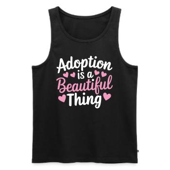Adoption Is A Beautiful Thing Funny Adoption - Men's Premium Organic Tank Top - black - Front - AI Model Male 178 light (178cm)