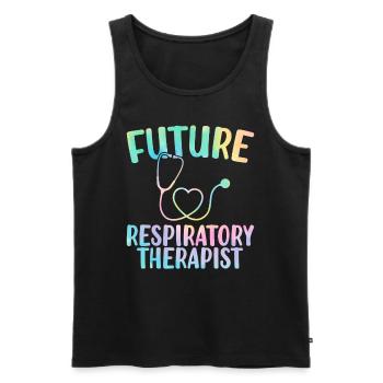 Future inhalothérapeute Tie Dye Funny Peds - Débardeur bio Premium Homme - noir - Devant - Michal (187cm)