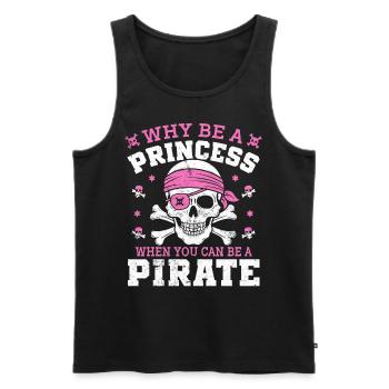 Pourquoi être une princesse quand on peut être un pirate Aargh - Débardeur bio Premium Homme - noir - Devant - Michal (187cm)