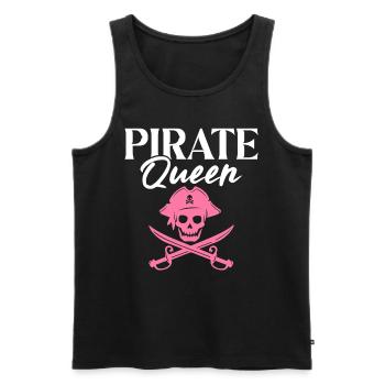 Piratenkönigin Schatzsuche Kreuzknochen Lustig - Männer Premium Bio Tank Top - Schwarz - Vorne - Michal (187cm)