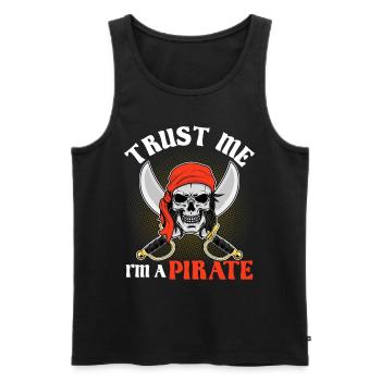 Croyez-moi, je suis un pirate Aargh Crossbone drôle - Débardeur bio Premium Homme - noir - Devant - Michal (187cm)