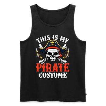 This Is My Pirate Costume Aargh Treasure Hunting - Men's Premium Organic Tank Top - black - Front - Michal (187cm)