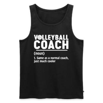 Entraîneur de volley-ball Funny Definition Serve Ball - Débardeur bio Premium Homme - noir - Devant - Michal (187cm)
