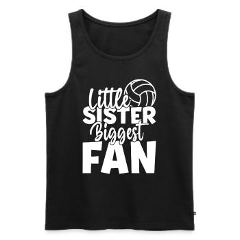 Kleine Schwester Größter Fan Volleyball Lustige Beule - Männer Premium Bio Tank Top - Schwarz - Vorne - AI Model Male 178 light (178cm)