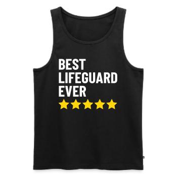 Meilleur sauveteur de tous les temps Plage de sauvetage aquatique - Débardeur bio Premium Homme - noir - Devant - AI Model Male 178 light (178cm)