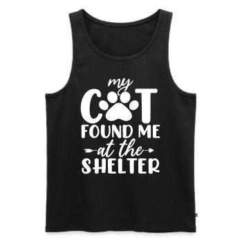 Meine Katze hat mich im Tierheim gefunden: Aktivistin Foster - Männer Premium Bio Tank Top - Schwarz - Vorne - Michal (187cm)