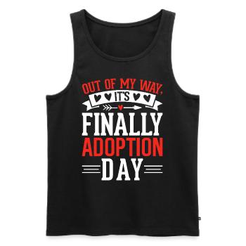 Aus dem Weg, es ist endlich Adoptionstag Gotcha - Männer Premium Bio Tank Top - Schwarz - Vorne - Michal (187cm)