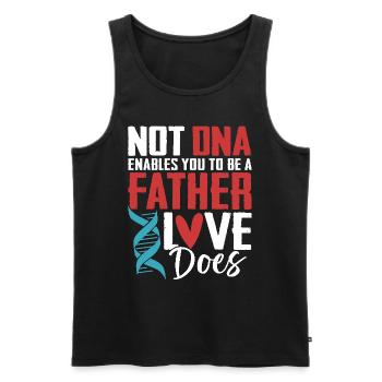 Funny Adoption Dad Appreciation Foster Care - Men's Premium Organic Tank Top - black - Front - Michal (187cm)