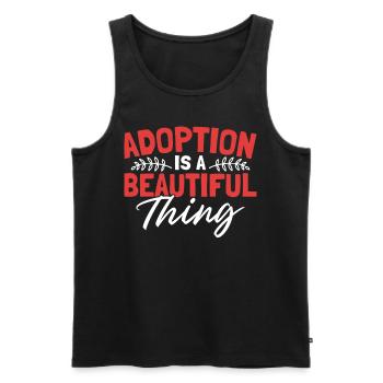 Adoption Is A Beautiful Thing Gotcha Day Foster - Men's Premium Organic Tank Top - black - Front - AI Model Male 178 light (178cm)