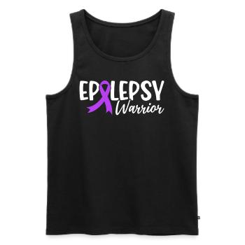 Epilepsy Warrior Nervous System Disorder - Men's Premium Organic Tank Top - black - Front - AI Model Male 178 light (178cm)
