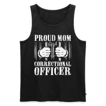 Loi sur l’appréciation de la maman agente de services correctionnels - Débardeur bio Premium Homme - noir - Devant - Michal (187cm)